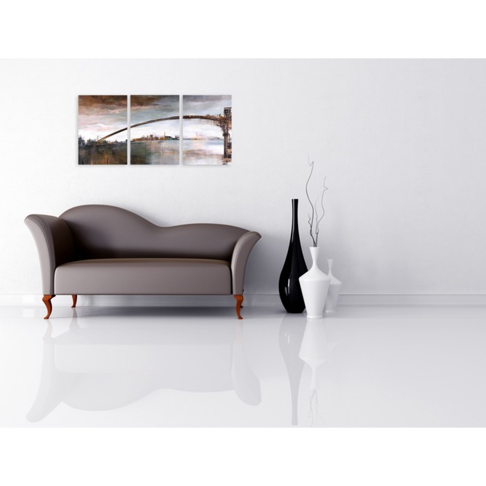 Модульная картина на стекле "Мост меланхолии" 120*57 см