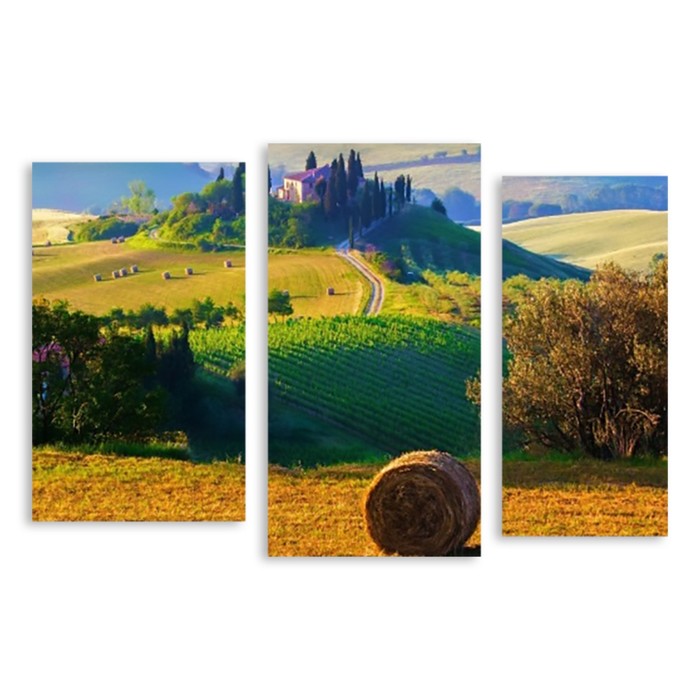 Модульная картина на стекле "Тоскана" 90*60 см