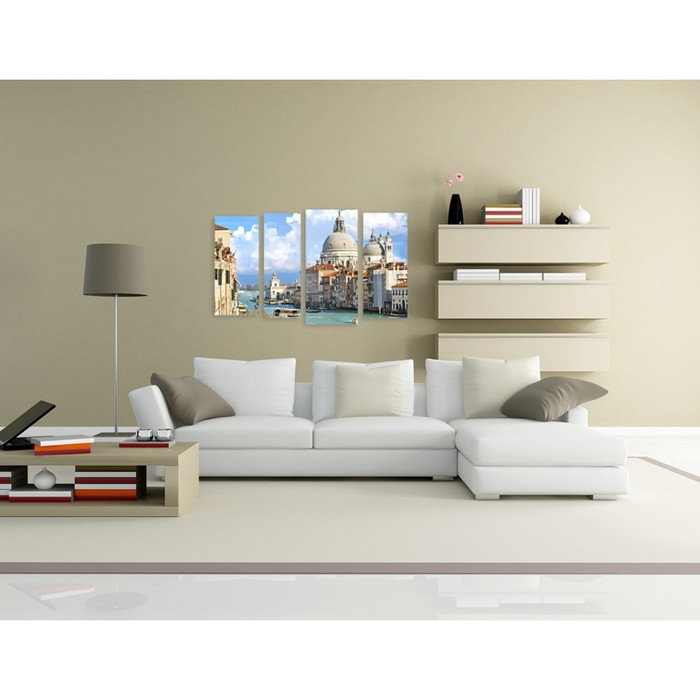 Модульная картина на стекле "Храм в Венеции" 120*72 см