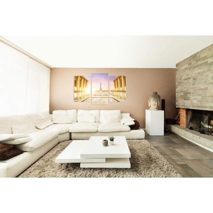 Модульная картина на стекле "Дворец Шайо" 120*71 см