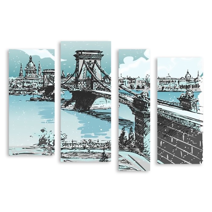 Модульная картина "Лондонский мост" 90*63 см