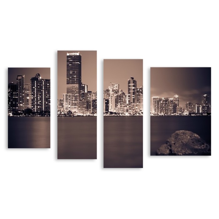 Модульная картина на стекле "Майами" 120*72 см