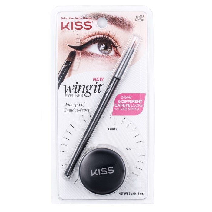 Набор Kiss Сat Eye: Подводка 3г, кисть, трафарет