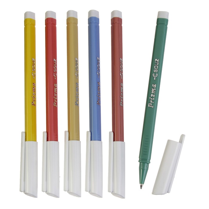 Ручка шариковая Союз масл.осн. Prizma 0.5 тр.кор, пастель матов.кор  цв, стержень. синий