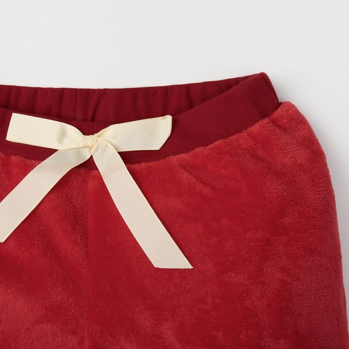 Брюки женские KAFTAN "Пингвин" бордовые, р-р 40-42, 100% п/э, велсофт