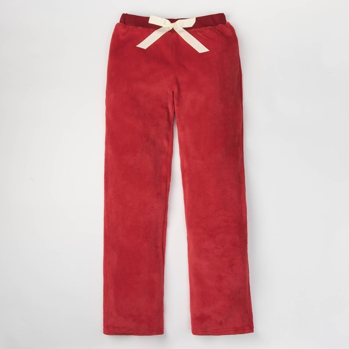 Брюки женские KAFTAN "Пингвин" бордовые, р-р 48-50, 100% п/э, велсофт