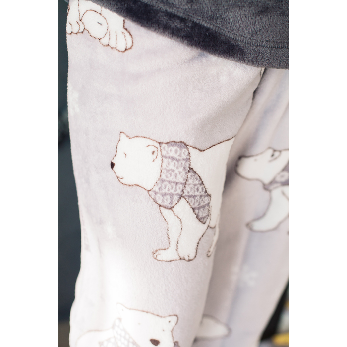 Брюки женские KAFTAN "White bear" серые, р-р 44-46, 100% п/э, велсофт