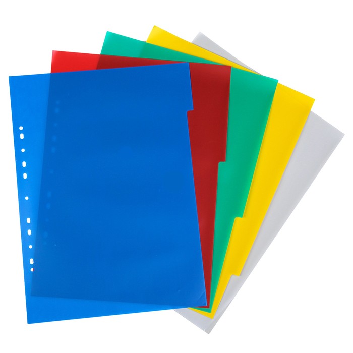 Разделитель пластиковый А3, 5 листов, вертикальный, 120 мкм Office-2000