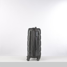 

Чемодан малый 20", отдел на молнии, кодовый замок, 4 колеса, цвет тёмно-серый