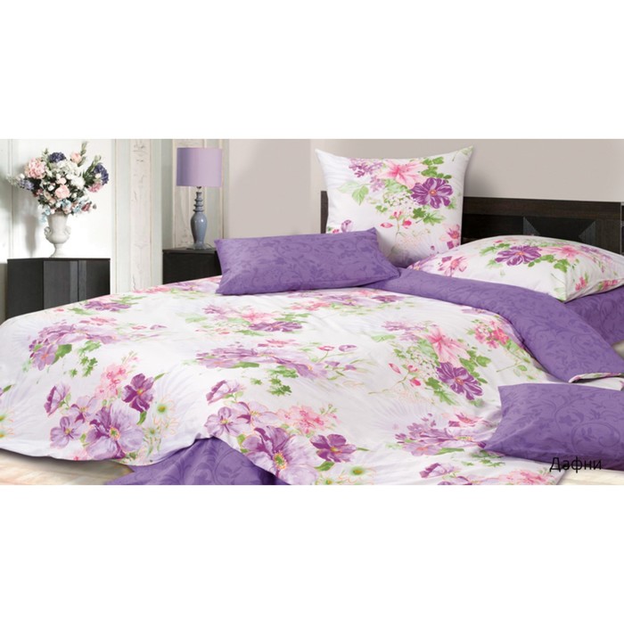 КПБ "Дафни" дуэт, 220х240 см, 145х215 см-2 шт., 50х70 см, 70х70 см по 2 шт., сатин