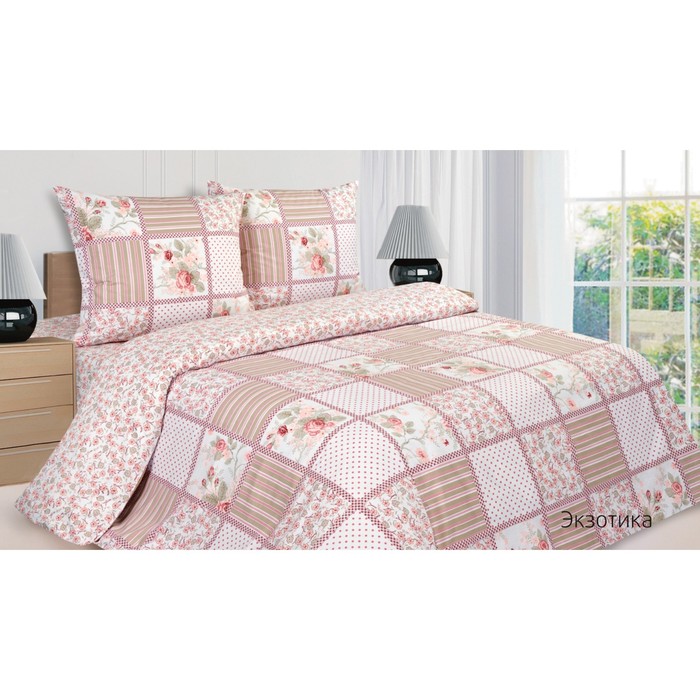 КПБ "Экзотика" дуэт, 215х220 см, 145х215 см-2 шт., 70х70 см-2 шт., поплин