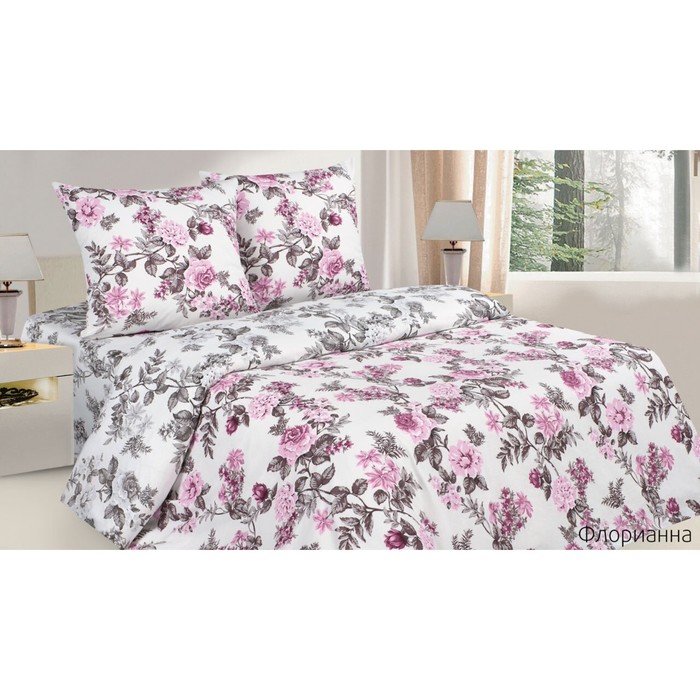 КПБ "Флорианна" евро, 180х200 см на рез., 200х220 см, 70х70 см-2 шт., поплин