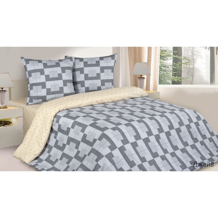 КПБ "Джайв" евро, 215х220 см, 200х220 см, 70х70 см-2 шт., поплин