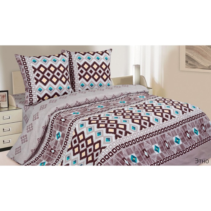 КПБ "Этно" евро, 215х220 см, 200х220 см, 70х70 см-2 шт., поплин