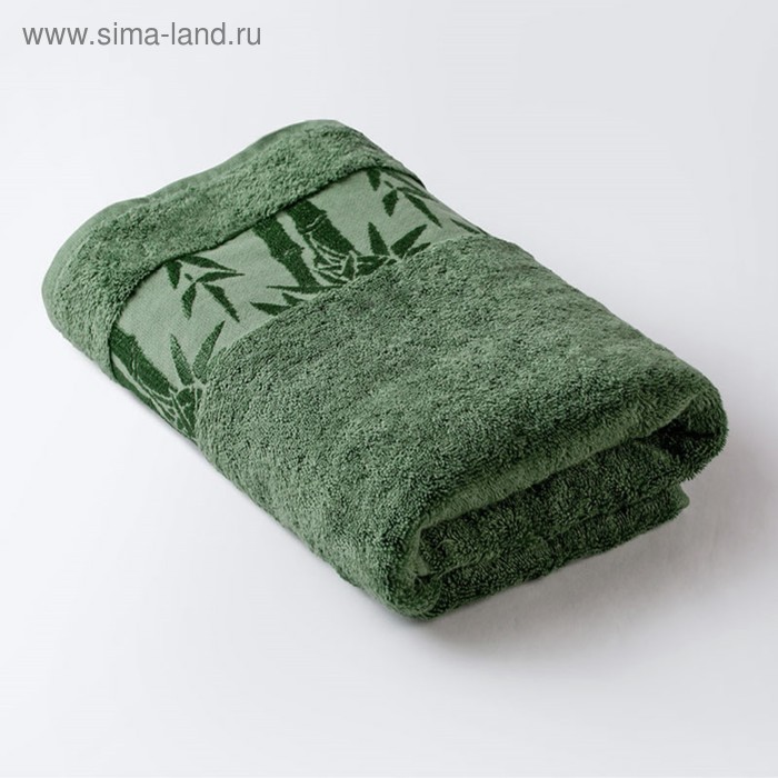 фото Полотенце «бамбук», размер 50 × 90 см, зелёный ecotex