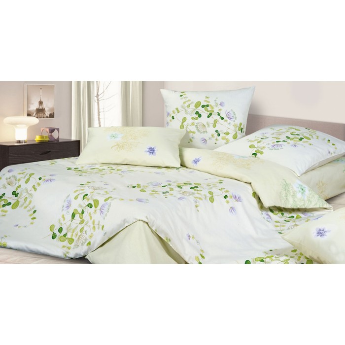 КПБ "Цветочный ноктюрн" 1,5 сп., 150х215 см, 145х215 см, 70х70 см-2 шт., сатин