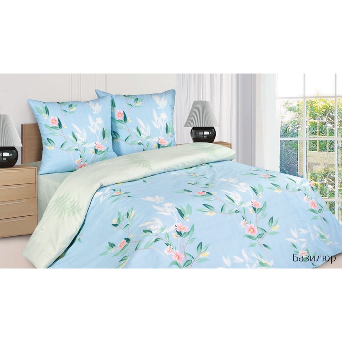 КПБ "Базилюр" 1,5 сп., 150х215 см, 145х215 см, 70х70 см-2 шт., поплин