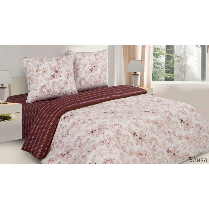КПБ "Элиза" евро, 215х220 см, 200х220 см, 70х70 см-2 шт., поплин