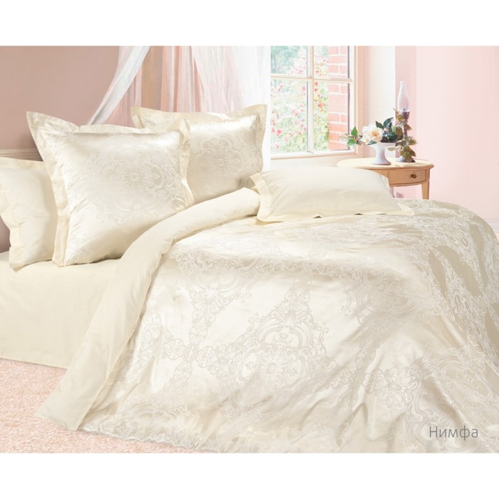 КПБ "Нимфа" дуэт, 220х240 см, 145х215 см-2 шт., 50х70 см, 70х70 см по 2 шт., жаккард