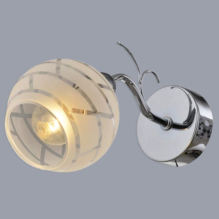 Бра "Шелли" 1х40Вт E14 хром 16x14x9 см.
