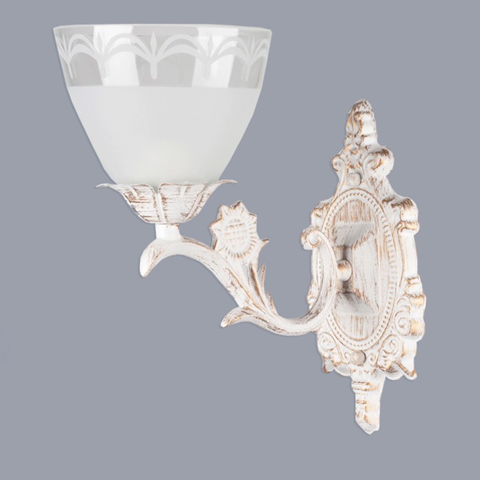 Бра "Эмма" 1х60Вт Е27 белый патина