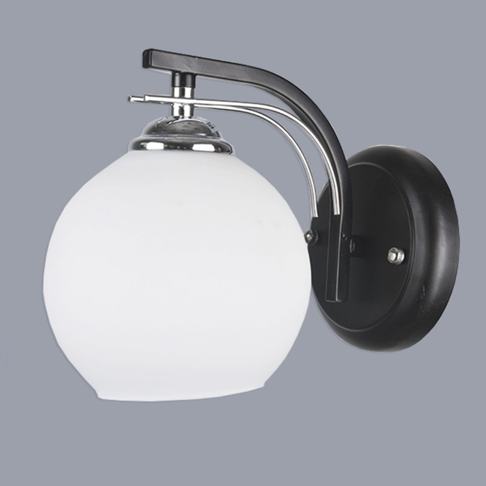 Бра "Элла" 1х60Вт Е27 хром-черный