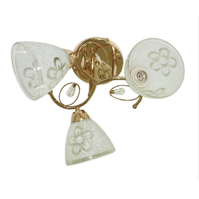 Люстра "Бирута" 3х60Вт E27 золото 55x55x30 см.