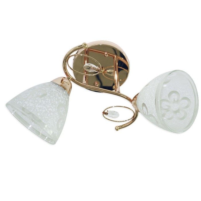 Люстра "Бирута" 2х60Вт E27 золото 48x23 см.