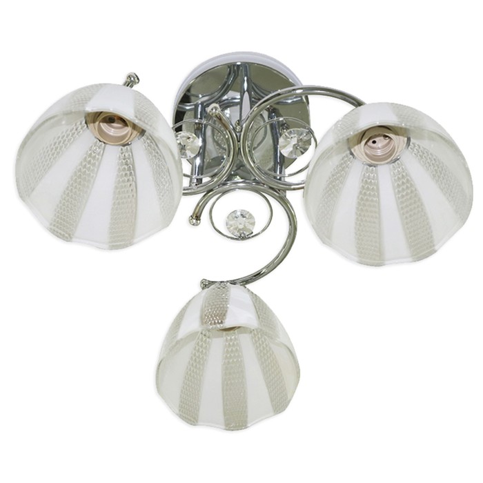 Люстра "Эллада" 3х60Вт E27 хром 55x55x30 см.