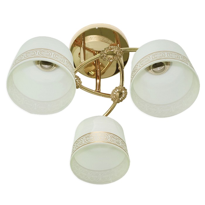 Люстра "Берта" 3х60Вт E27 золото 55x55x30 см.