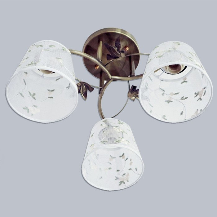 Люстра "Хилари" 3х60Вт E27 бронза 55x55x30 см.