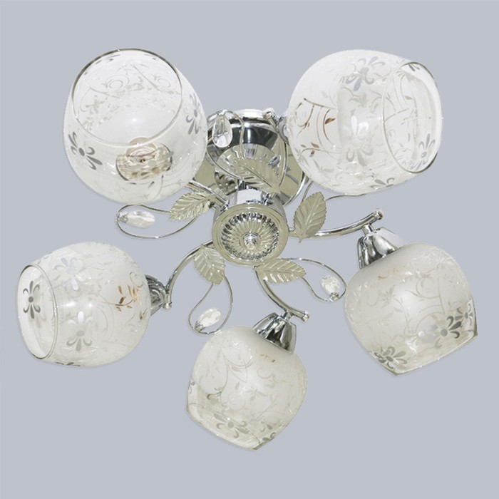 Люстра "Джулия" 5х60Вт E27 хром 55x55x30 см.