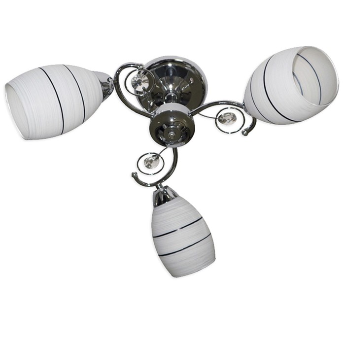 Люстра "Диодора" 3х60Вт E27 хром 55x55x30 см.