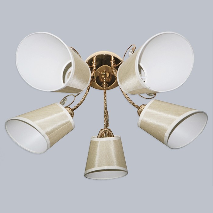 Люстра "Лукреция" 5х60Вт E27 золото 55x55x30 см.