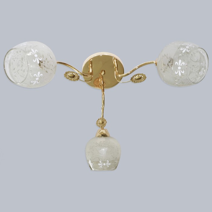 Люстра "Дебора" 3х60Вт E27 золото 55x55x30 см.