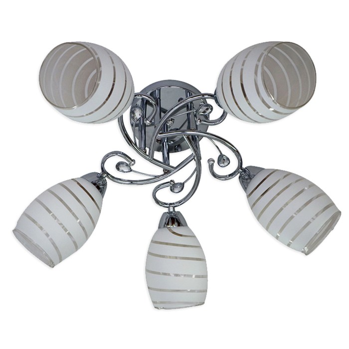 Люстра "Линда" 5х60Вт E27 хром 55x55x30 см.