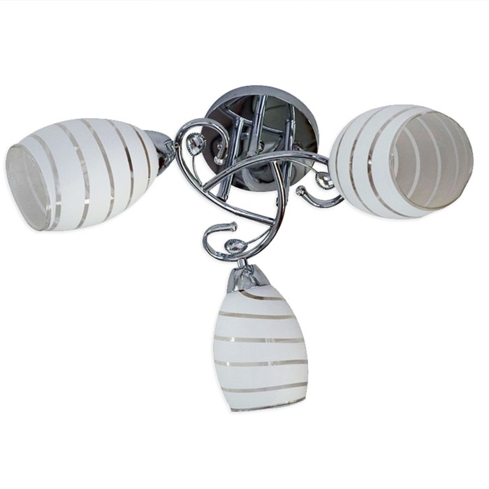 Люстра "Линда" 3х60Вт E27 хром 55x55x30 см.