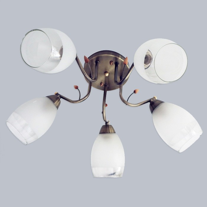 Люстра "Лилия" 5х60Вт E27 бронза 55x55x30 см.