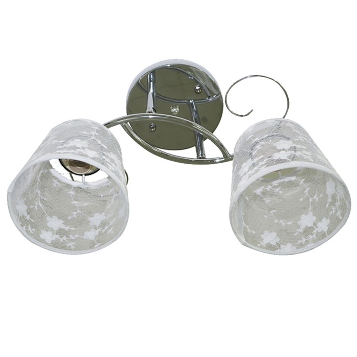 Люстра "Лара" 2х60Вт E27 хром 48x23 см.