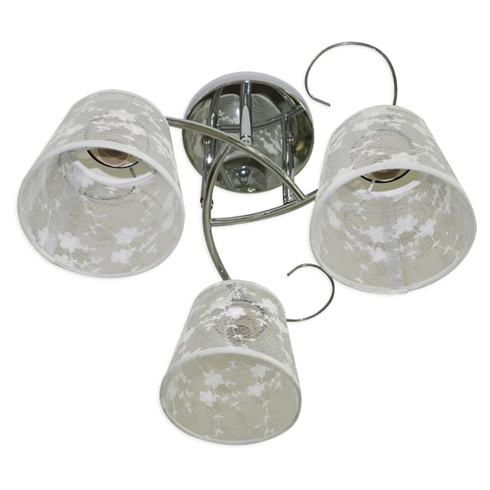 Люстра "Лара" 3х60Вт E27 хром 55x55x30 см.