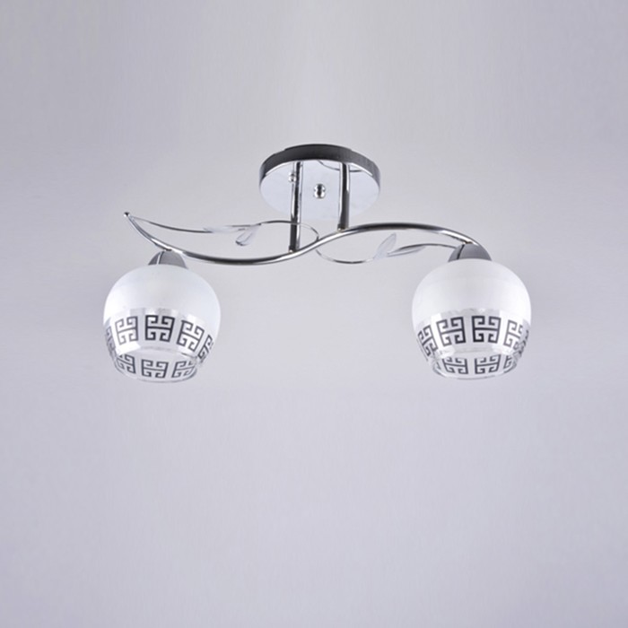 Люстра "Амика" 2х40Вт E27 хром 48x14x25 см.