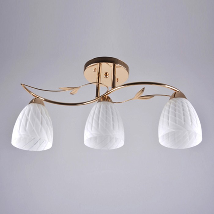 Люстра "Амика" 3х40Вт E27 золото 56x13x25 см.