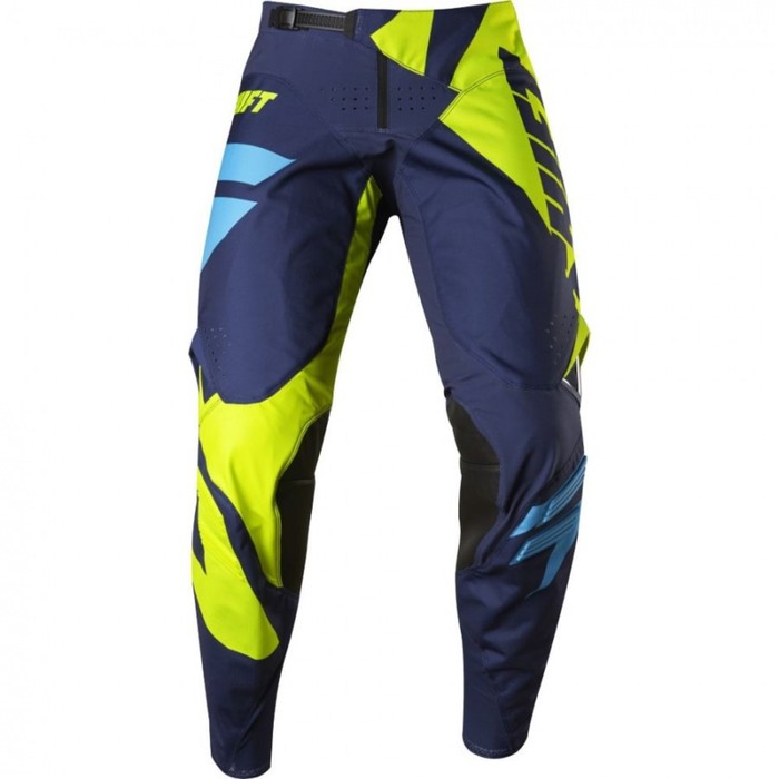 Штаны SHIFT Black Mainline, сине/желтый, размер 34