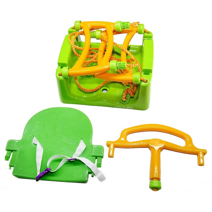 Качели детские, подвесные, цвет зелёный