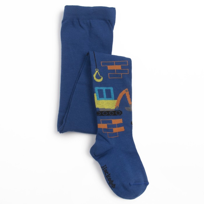 Колготки для мальчика КДМ1-2632, цвет васильковый, рост 104-110 см