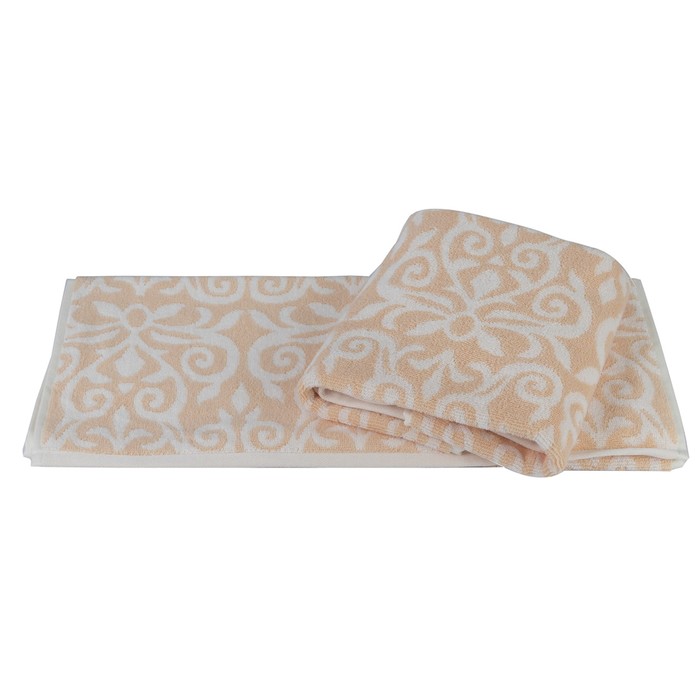 Полотенце махровое Valensiya, размер 50х90 см, персиковый, 530 г/м2