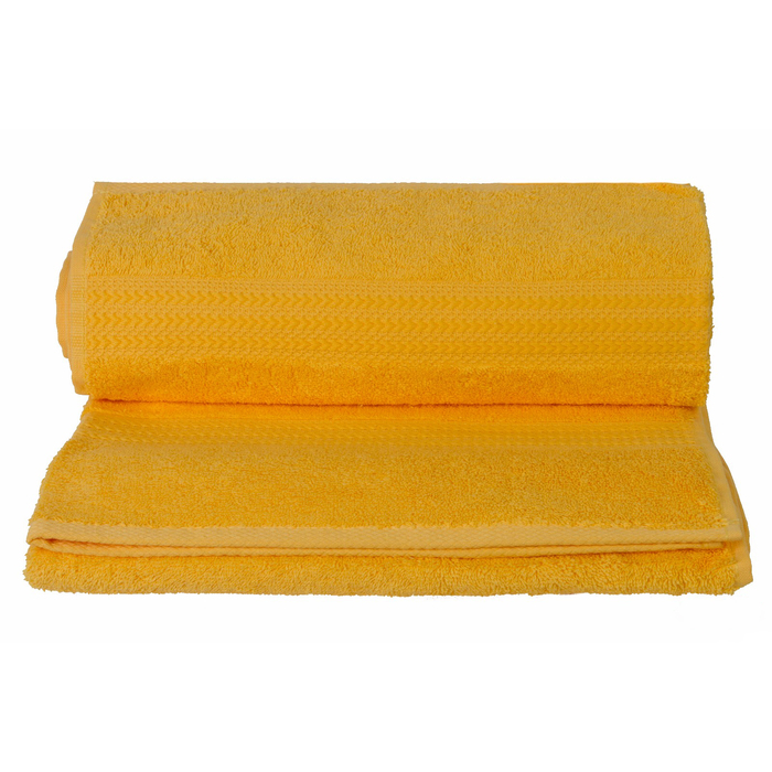 Полотенце махровое Rainbow, размер 30х50 см, тёмно-желтый, 500 г/м2