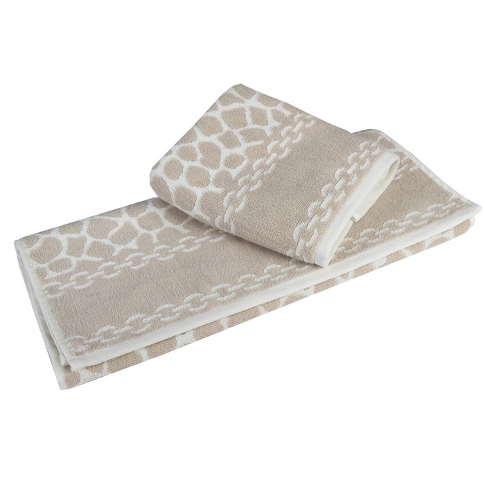 Полотенце махровое Marble, размер 50х90 см, светло-коричневый, 530 г/м2