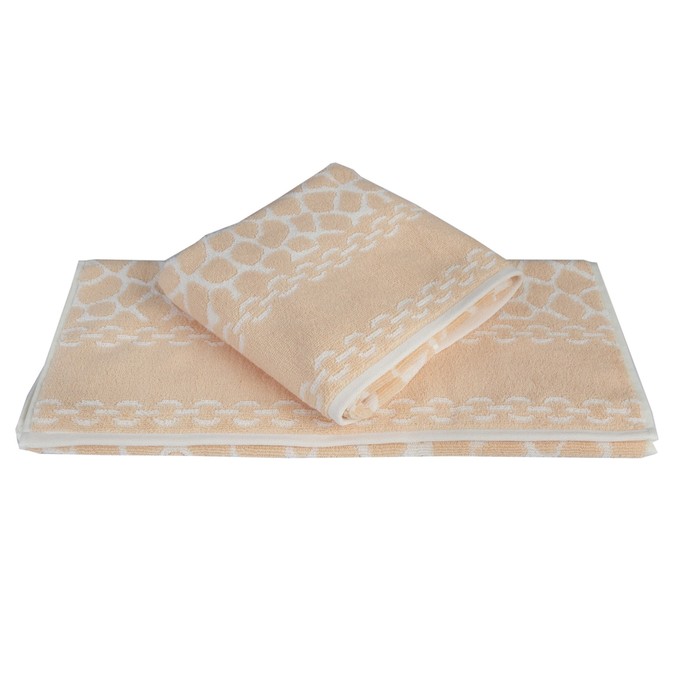 Полотенце махровое Marble, размер 50х90 см, персиковый, 530 г/м2