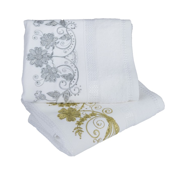 КМП Zumrut, размер 50х90 см-2 шт., белый, 425 г/м2